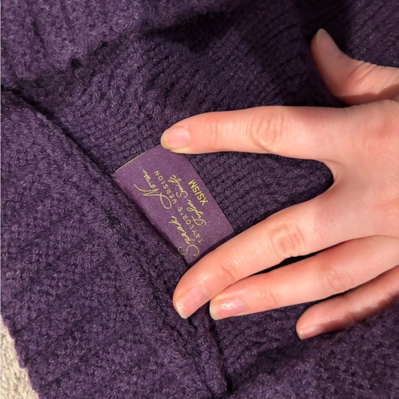 Purple Cable Knit Speak Now Taylor Swift Cardigan - Picture 2 of 2